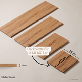 Holzplatte für 1er IKEA Kallax Regal, Eiche - Deckplatte, 41,3 x 39,2 x 1,9cm Holzplatte Clutter Cover