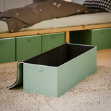 Box für IKEA Kura Bett, Unterbettkommode aus Cord Stoff, 90 x 32 x 27cm - Beige, Grün oder Rosa Box Kiste Korb Clutter Cover