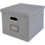 Kallax Box für Hängeregister DIN A4, Stoffbox für Hängemappen, 33 x 37,5 x 28cm Kallax Einsatz Clutter Cover