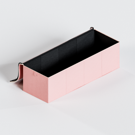 Box für IKEA Kura Bett, Unterbettkommode aus Cord Stoff, 90 x 32 x 27cm - Beige, Grün oder Rosa Box Kiste Korb Clutter Cover