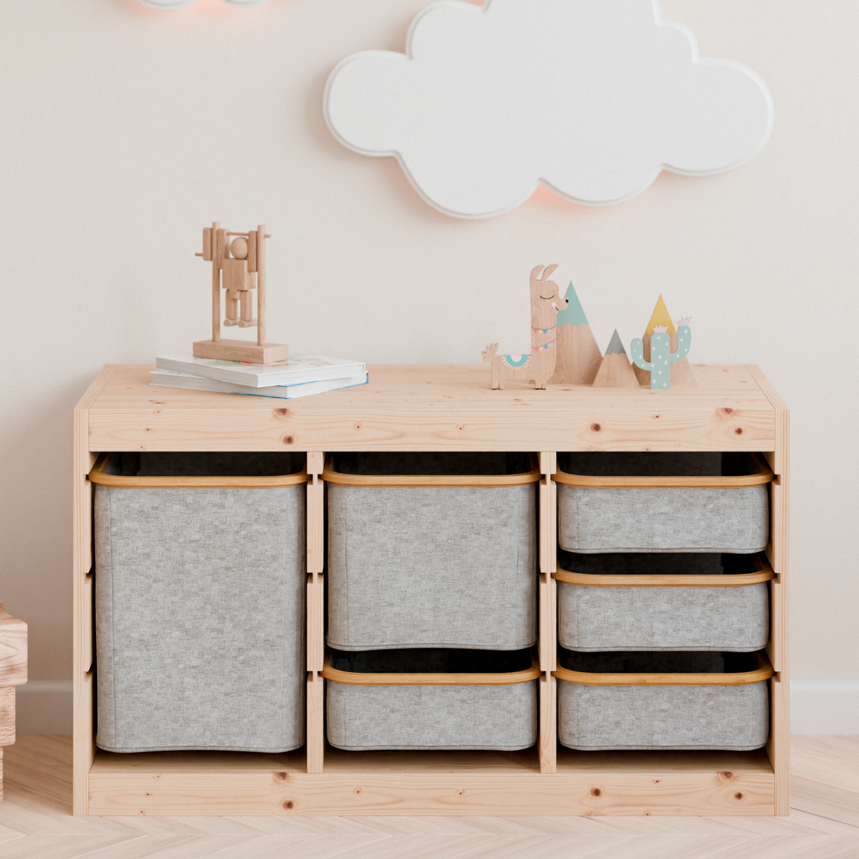 Box für IKEA Trofast Regal zur Aufbewahrung von Spiezeug Wäsche als Kiste im Kinderzimmer zum Ordnung schaffen