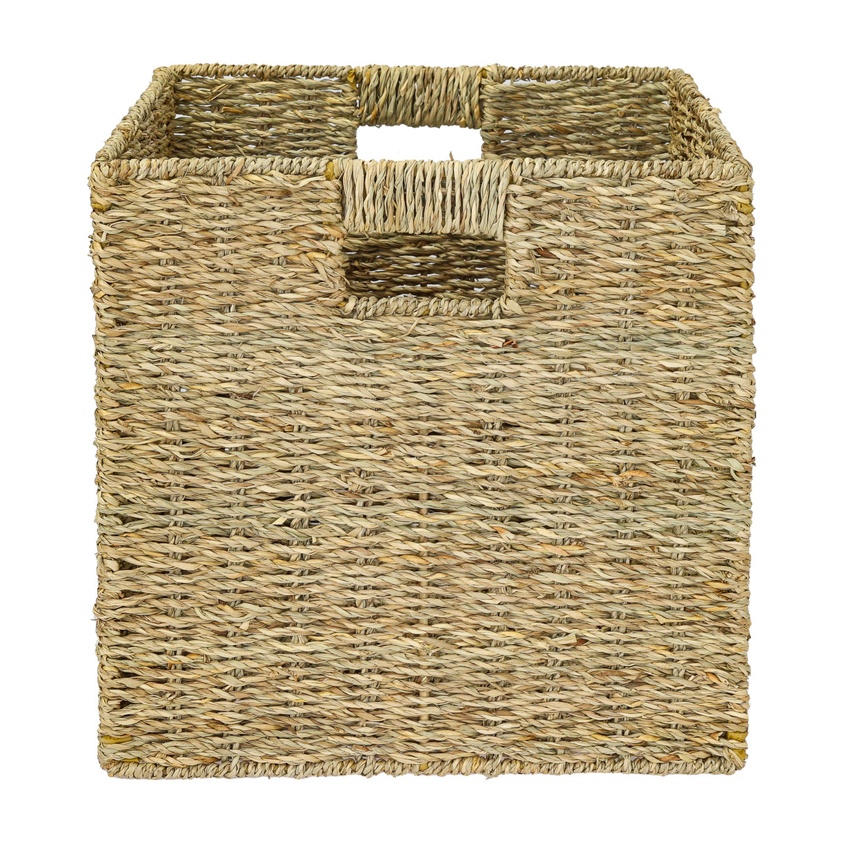 Korb für Kallax Regal aus Seegras 32 x 34,5 x 32cm, Flechtkorb Kallax Einsatz Clutter Cover