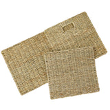 Korb für Kallax Regal aus Seegras 32 x 34,5 x 32cm, Flechtkorb Kallax Einsatz Clutter Cover