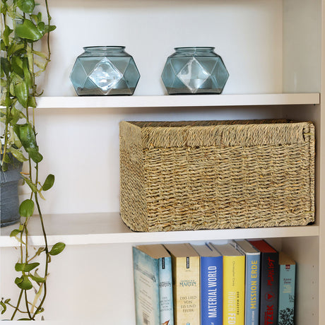 Billy Korb aus Seegras 35 x 25 x 20cm, geflochtener Aufbewahrungskorb Billy Einsatz Clutter Cover