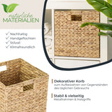 Korb für Kallax Regal aus Wasserhyazinthe 32 x 34,5 x 32cm, Seegras-Flechtkorb Box Kiste Korb Clutter Cover