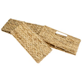 2er Set Korb aus Wasserhyazinthe 30 x 34 x 15cm für halbes Kallax Fach, Flechtkorb Kallax Einsatz Clutter Cover