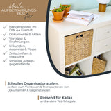 Kallax Korb aus Wasserhyazinthe für Hängeregister DIN A4, Flechtkorb für Hängemappen, 33 x 38 x 32cm Box Kiste Korb Clutter Cover