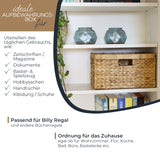 Billy Korb aus Wasserhyazinthe 35 x 25 x 20cm, geflochtener Aufbewahrungskorb Billy Einsatz Clutter Cover