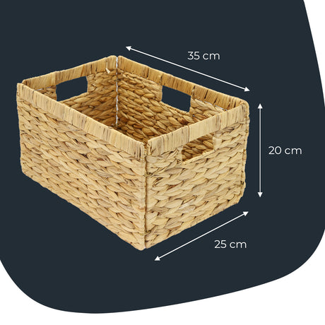 Billy Korb aus Wasserhyazinthe 35 x 25 x 20cm, geflochtener Aufbewahrungskorb Billy Einsatz Clutter Cover