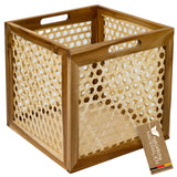 Kallax Rattan Korb mit Wiener Geflecht und Holzrahmen, 32 x 34 x 32cm Kallax Einsatz Clutter Cover