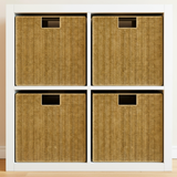 Korb für Kallax Regal aus Seegras 32 x 34,5 x 32cm, Flechtkorb 4er-Set Kallax Einsatz Clutter Cover