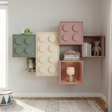 Holzscheiben für IKEA EKET Hack - Ø 10 x 2cm Scheiben aus Buche, Plättchen für Baustein Optik Schrankzubehör Clutter Cover