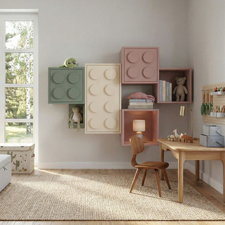 Holzscheiben für IKEA EKET Hack - Ø 10 x 2cm Scheiben aus Buche, Plättchen für Baustein Optik Schrankzubehör Clutter Cover