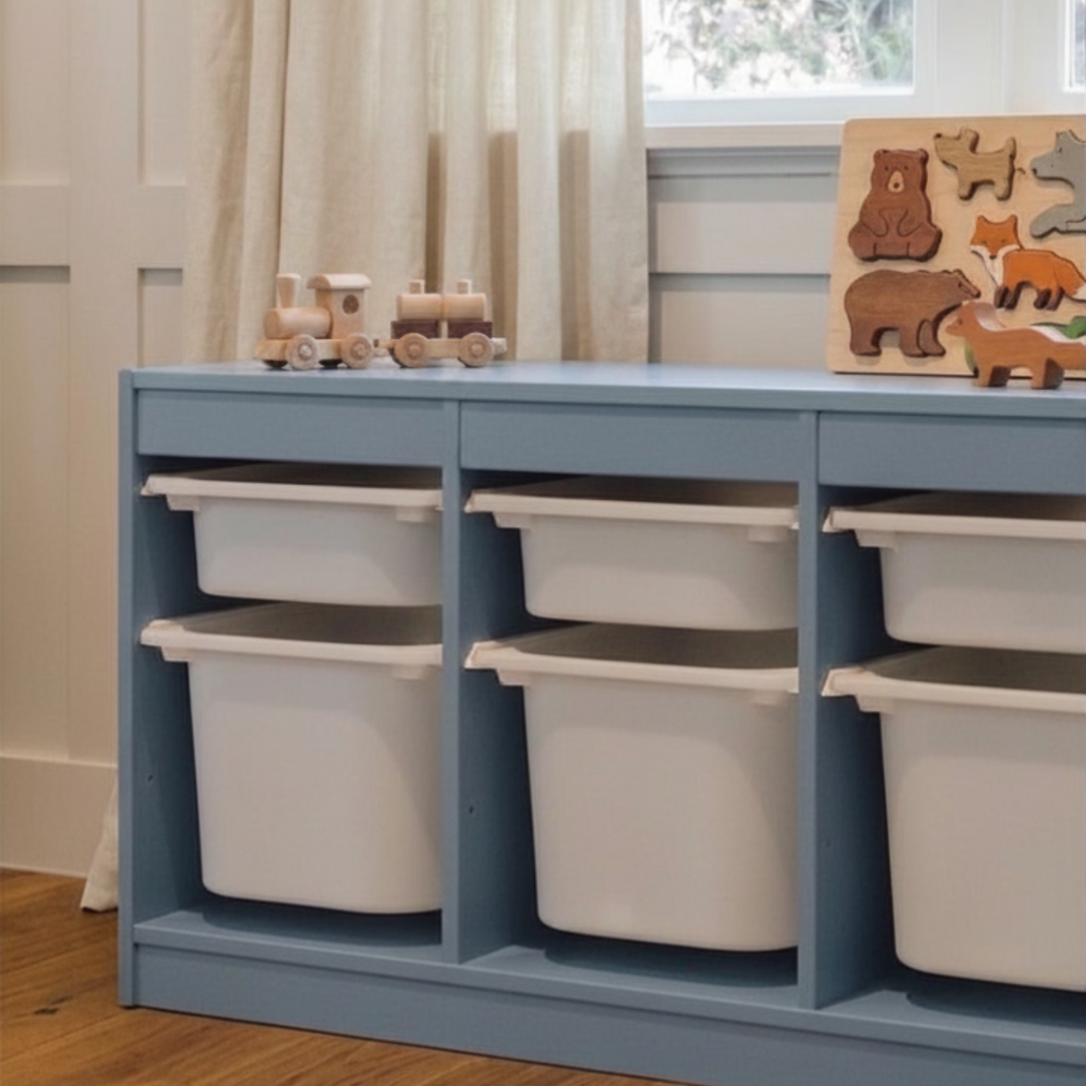 Möbelfarbe ohne Schleifen, Blau 750ml Kreidefarbe ideal für IKEA Möbel, Kreidelack für ca. 6m² Möbelfarbe Clutter Cover