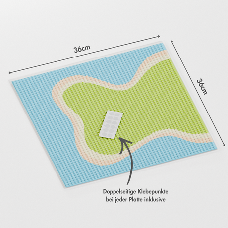 Bauplatte "Lillvik" für IKEA Kallax Regal kompatibel mit LEGO® Steinen, XXL Spieltisch Grundplatte zum Aufkleben Kallax Grundplatte für Klemmbausteine Clutter Cover