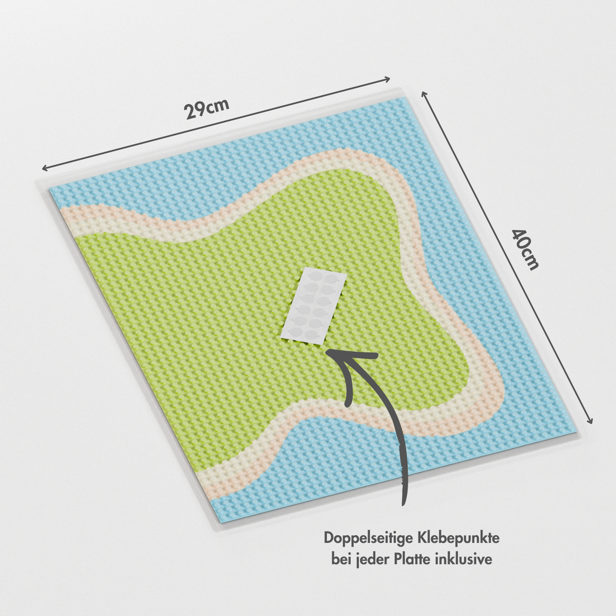 Bauplatte "Lillvik" für IKEA Trofast Regal Weiß & Kiefer, kompatibel mit LEGO® Steinen, XXL Spieltisch Grundplatte zum Aufkleben Trofast Grundplatte für Klemmbausteine Clutter Cover