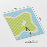 Bauplatte "Lillvik" für IKEA Trofast Regal Weiß & Kiefer, kompatibel mit LEGO® Steinen, XXL Spieltisch Grundplatte zum Aufkleben Trofast Grundplatte für Klemmbausteine Clutter Cover