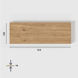 Holzplatte für 1 IKEA Trones Schuhschrank, Eiche - Deckplatte 51,3 x 15,9cm