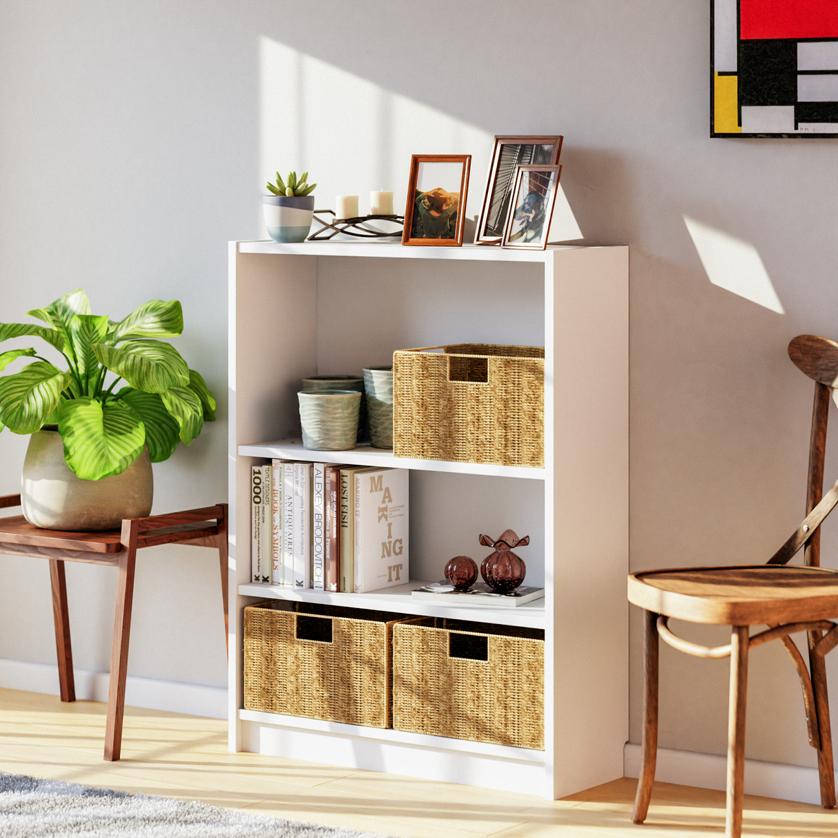 Billy Korb aus Seegras 35 x 25 x 20cm, geflochtener Aufbewahrungskorb Billy Einsatz Clutter Cover