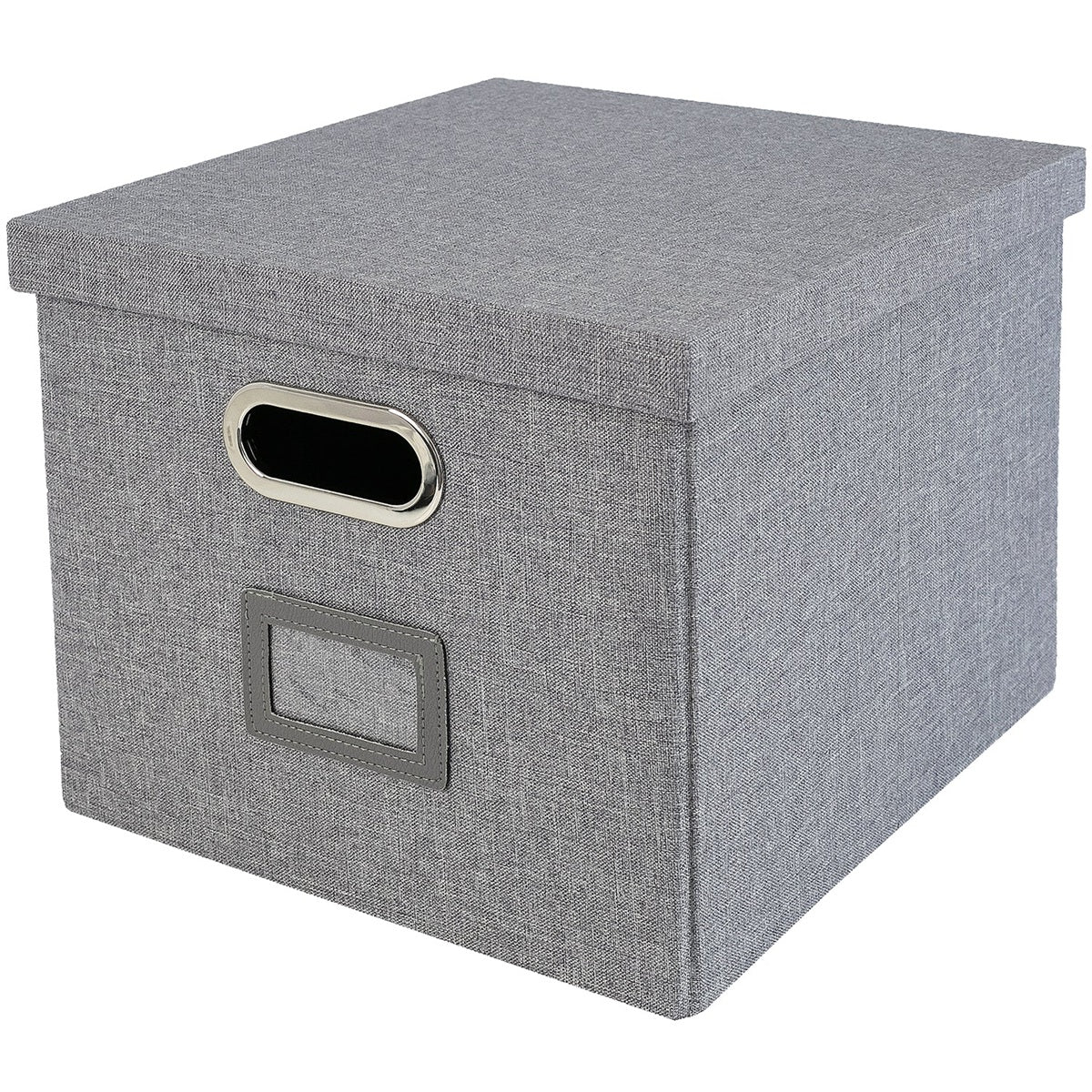 Kallax Box für Hängeregister DIN A4, Stoffbox für Hängemappen, 33 x 37,5 x 28cm Grau Kallax Einsatz Clutter Cover