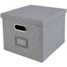 Kallax Box für Hängeregister DIN A4, Stoffbox für Hängemappen, 33 x 37,5 x 28cm Grau Kallax Einsatz Clutter Cover