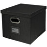 Kallax Box für Hängeregister DIN A4, Stoffbox für Hängemappen, 33 x 37,5 x 28cm Schwarz Kallax Einsatz Clutter Cover