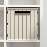 Kallax Klappbox mit Deckel, Braun & Grau, Box 31 x 31 x 32cm Grau Box Kiste Korb Clutter Cover