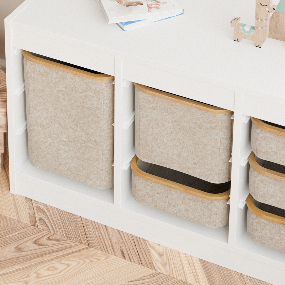 Box für IKEA Trofast Regal in Beige - verschiedene Größen Trofast Box Clutter Cover