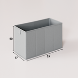 Box für IKEA BESTA Regal, 35 x 17 x 20cm, faltbare Aufbewahrungsbox aus Stoff - Clutter Cover