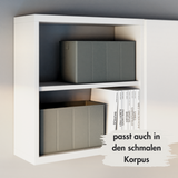 Box für IKEA BESTA Regal, 35 x 17 x 20cm, faltbare Aufbewahrungsbox aus Stoff - Clutter Cover