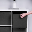 Box für Ikea Kallax Regal, faltbare Stoffbox, Kiste - Anthrazit - Clutter Cover