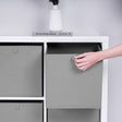 Box für Ikea Kallax Regal, faltbare Stoffbox, Kiste - Grau - Clutter Cover