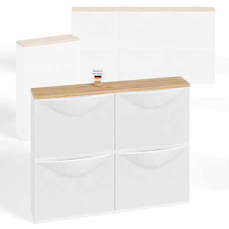 Holzplatte für 2 IKEA Trones Schuhschränke, Eiche - Deckplatte 102,6 x 15,9cm Holzplatte Clutter Cover