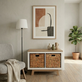 Untergestell für IKEA Kallax Regal 2er, 3er & 4er, Holz Gestell im Stil Eiche Möbelfüße Clutter Cover