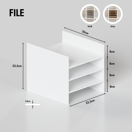 Fachteiler für IKEA Kallax Regal, verschiedene Varianten Fachteiler Clutter Cover