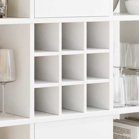 Flascheneinsatz für Ikea Kallax Regal Expedit Handtücher Flaschen Einsatz Physio Handtuchhalter Weinflaschen Fächer 10x10 