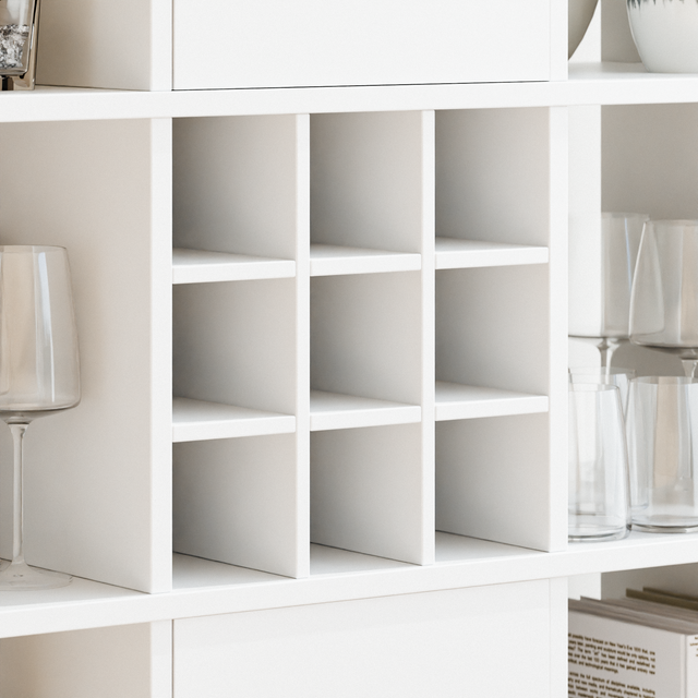 Flascheneinsatz für Ikea Kallax Regal Expedit Handtücher Flaschen Einsatz Physio Handtuchhalter Weinflaschen Fächer 10x10 