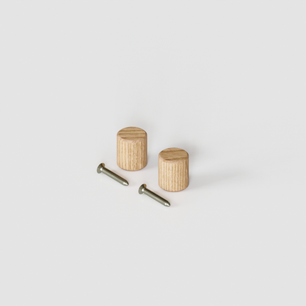 Möbelknopf aus Eiche für Kallax Türen und Schubladen, Ø 13mm, Höhe 15mm