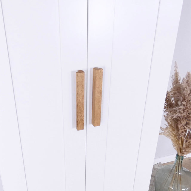 Griffe für Ikea Brimnes Kleiderschrank aus Eichen-Holz Lochabstand 160mm - Clutter Cover