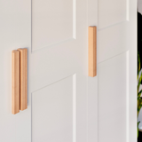 Griffe für PAX Türen, Holzgriffe aus Eiche für IKEA Kleiderschrank - Inkl. Schablone & Bohrer - Clutter Cover