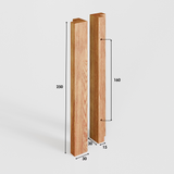 Griffe für PAX Türen, Holzgriffe aus Eiche für IKEA Kleiderschrank - Inkl. Schablone & Bohrer - Clutter Cover