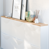 Holzplatte für IKEA Trones Schuhschrank, Eiche - 1er, 2er und 3er Trones Deckplatte für 3 Trones (1541 x 159mm) Holzplatte Clutter Cover