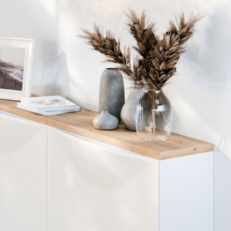 Holzplatte für IKEA Trones Schuhschrank, Eiche - 1er, 2er und 3er Trones Deckplatte Holzplatte Clutter Cover