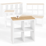 Holzplatte für 2er IKEA Kallax Regal, Eiche - Deckplatte 76 x 39cm Holzplatte Clutter Cover