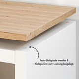 Holzplatte für 1er IKEA Kallax Regal, Eiche - Deckplatte, 41,3 x 39,2 x 1,9cm Holzplatte Clutter Cover