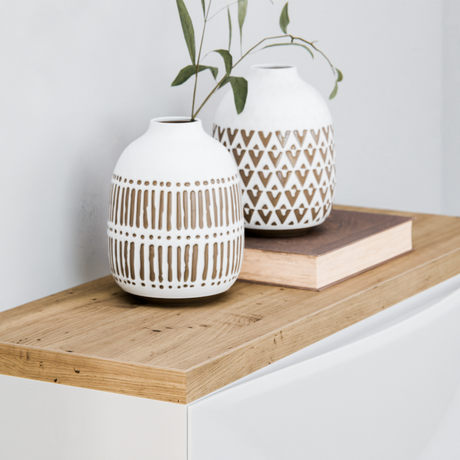 Holzplatte für 1 IKEA Trones Schuhschrank, Eiche - Deckplatte 51,3 x 15,9cm Holzplatte Clutter Cover