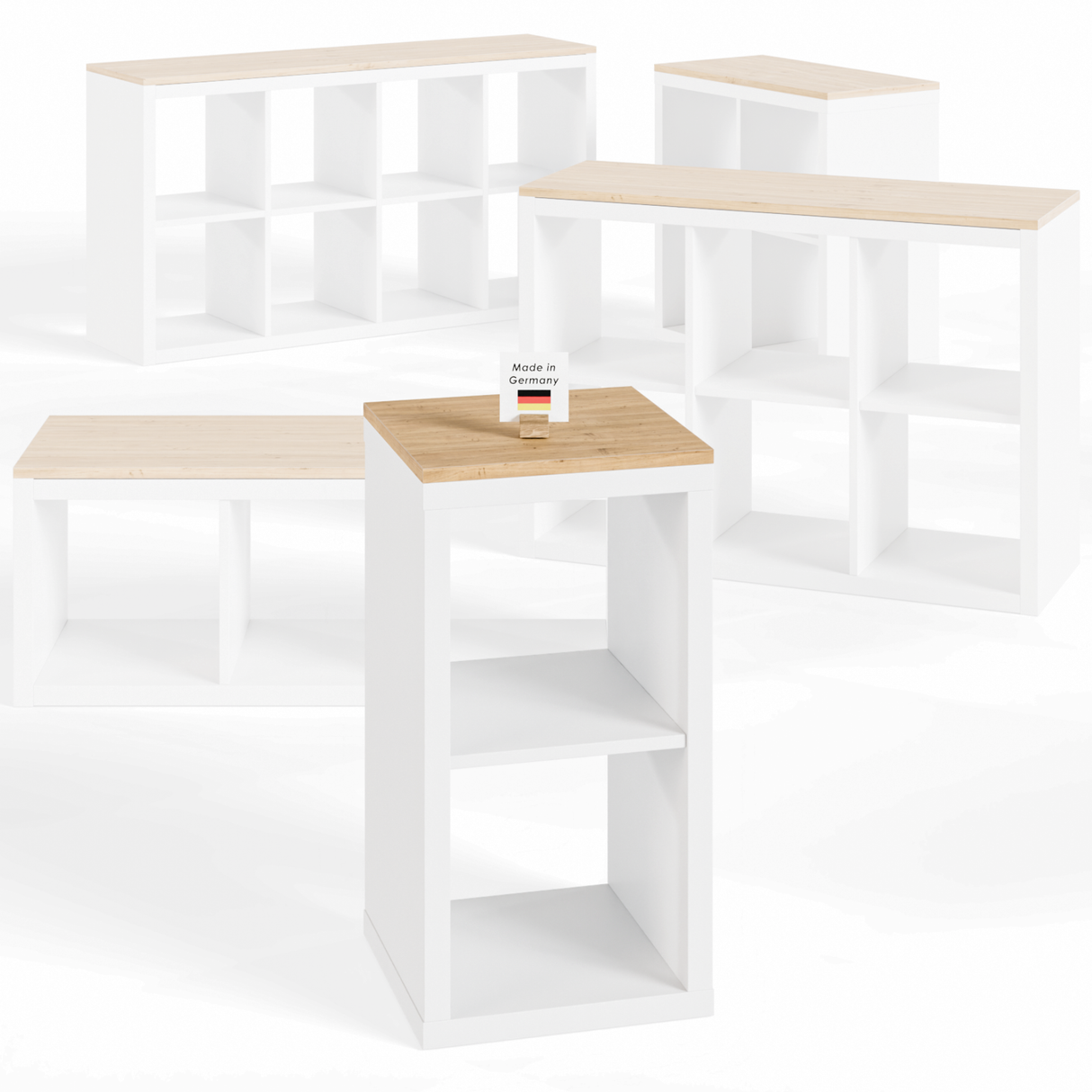 Holzplatte für IKEA Kallax Regal 1er, 2er, 3er oder 4er - Eiche Deckplatte Holzplatte Clutter Cover
