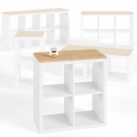 Holzplatte für IKEA Kallax Regal 1er, 2er, 3er oder 4er - Eiche Deckplatte Holzplatte Clutter Cover