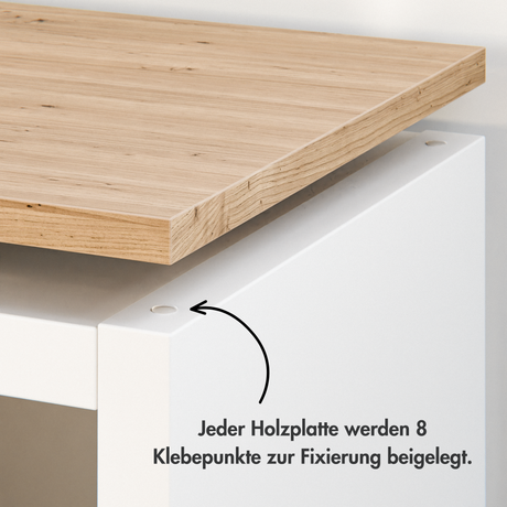 Holzplatte für IKEA Kallax Regal 1er, 2er, 3er oder 4er - Eiche Deckplatte Holzplatte Clutter Cover