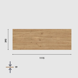 Holzplatte für 3er IKEA Kallax Regal, Eiche - Deckplatte 111,5 x 39cm - Clutter Cover
